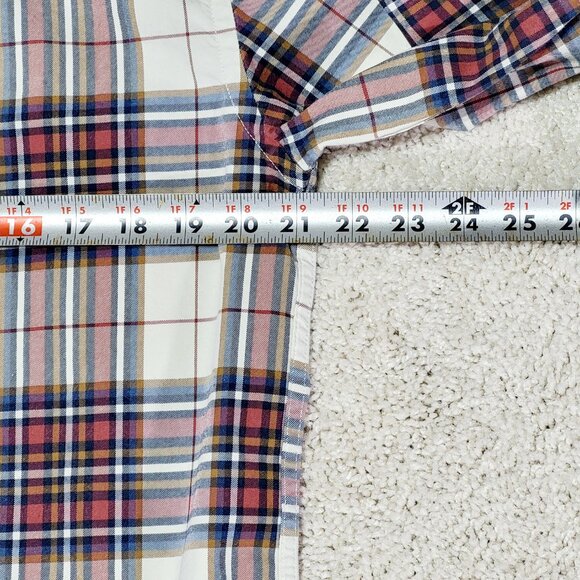 Orvis Plaid Button Down Shirt Men M Red Classic Collection Stretch Madras Cowboy - Picture 7 of 9